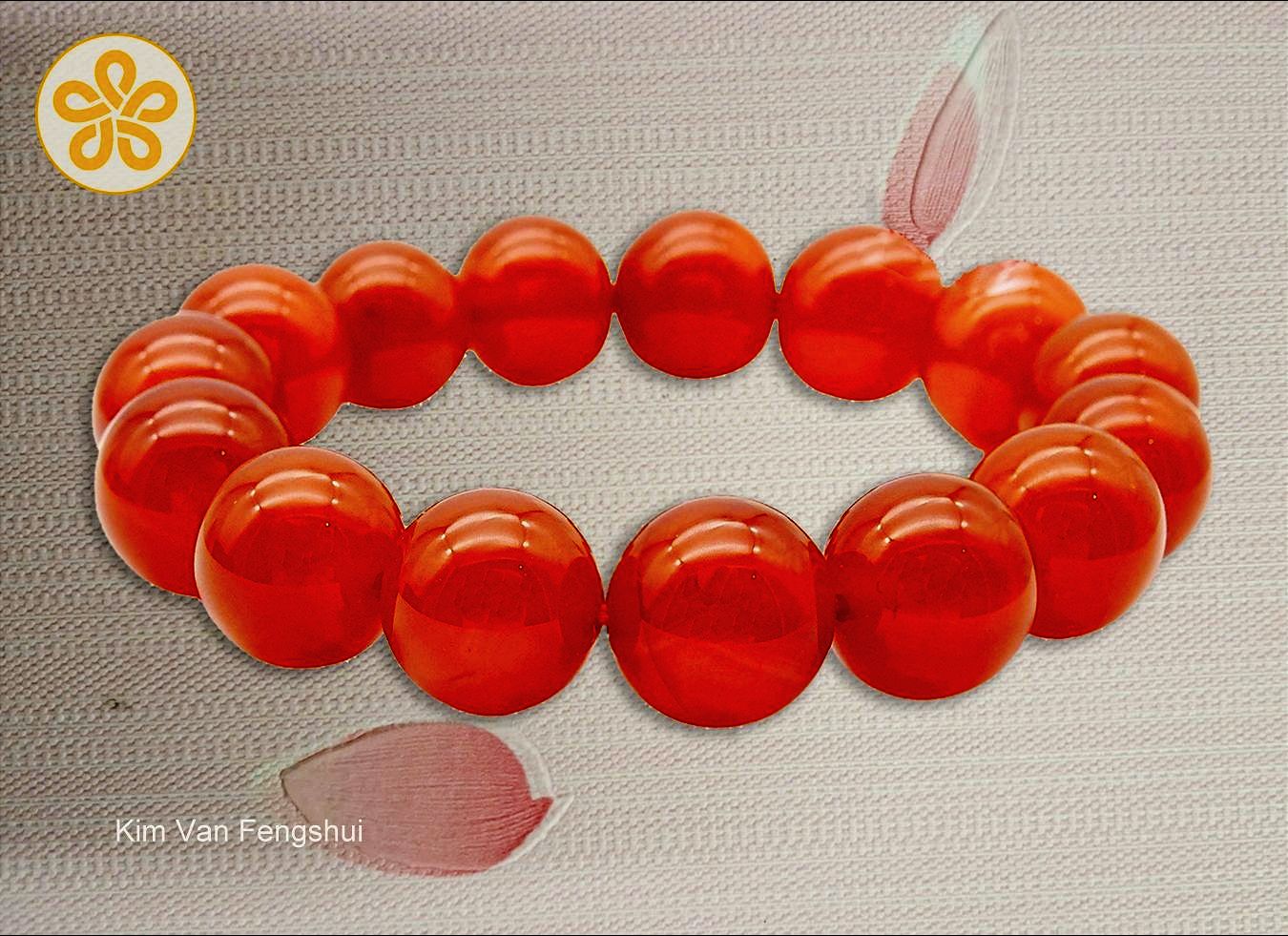 Vòng tay đá mã não đỏ có chứng nhận